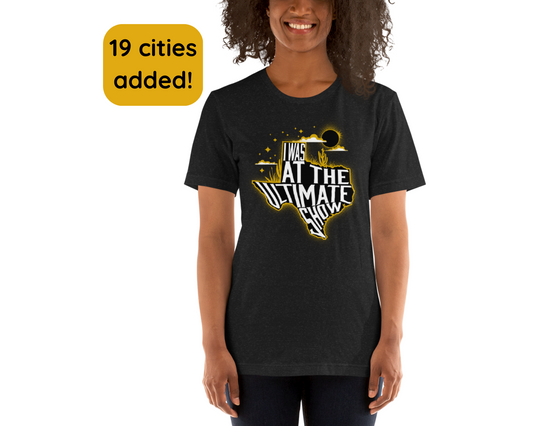 NEW!  The "Ultimate Show" T-shirt WITH ADDED CITIES - April 2024